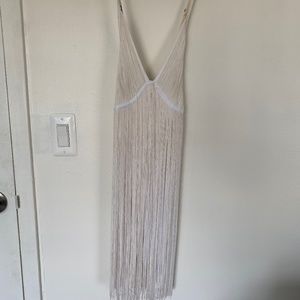 White fringe dress